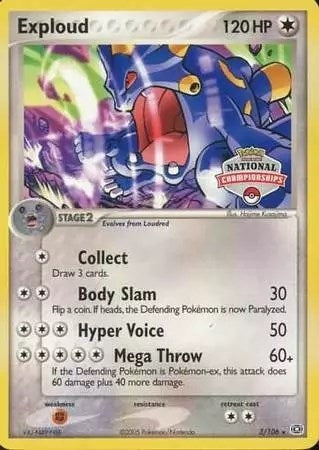 Image for Exploud - 3/106 (National Championships) (003/109) (PR) - Pokemon