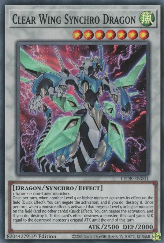 Image for Clear Wing Synchro Dragon (LED8-EN001) (LED8) - YuGiOh