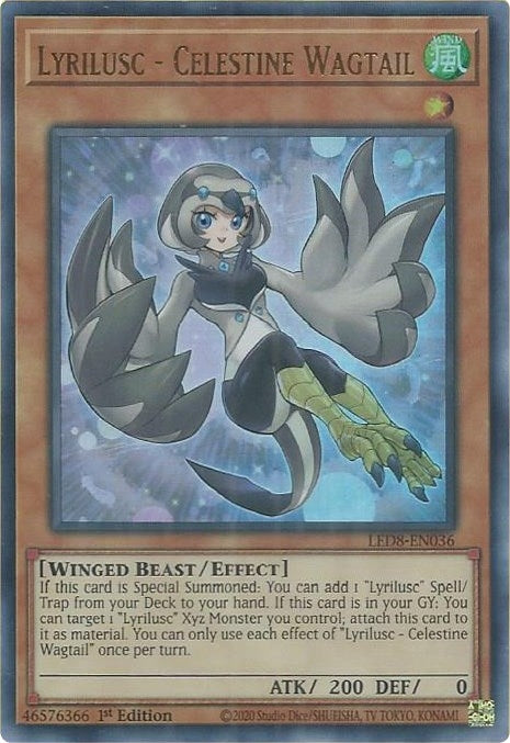 Image for Lyrilusc - Celestine Wagtail (LED8-EN036) (LED8) - YuGiOh