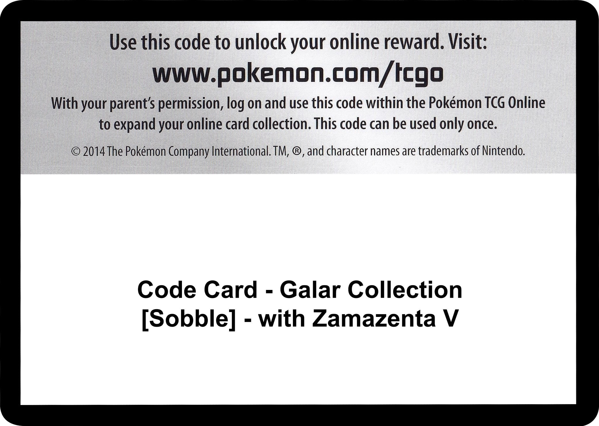 Image for Code Card - Galar Collection [Sobble] - with Zamazenta V (MCAP) - Pokemon