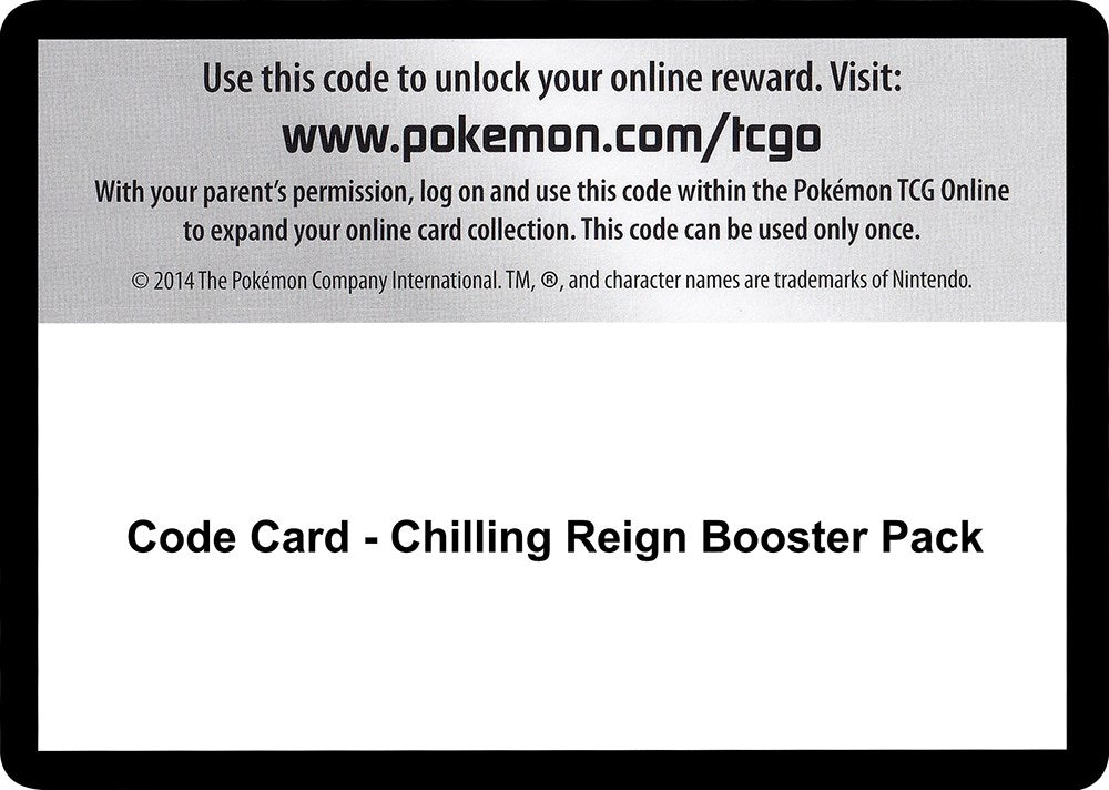 Image for Code Card - Chilling Reign Booster Pack (SWSH06) - Pokemon