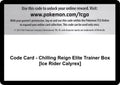 Image for Code Card - Chilling Reign Elite Trainer Box [Ice Rider Calyrex] (SWSH06) - Pokemon