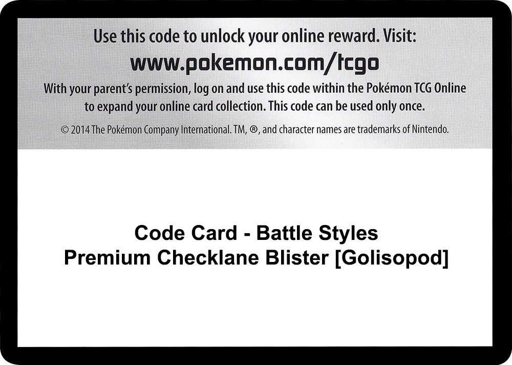 Image for Code Card - Battle Styles Premium Checklane Blister [Golisopod] (SWSH05) - Pokemon