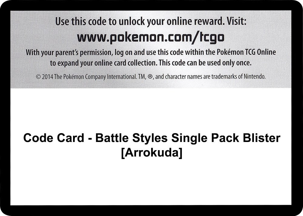Image for Code Card - Battle Styles Single Pack Blister [Arrokuda] (SWSH05) - Pokemon