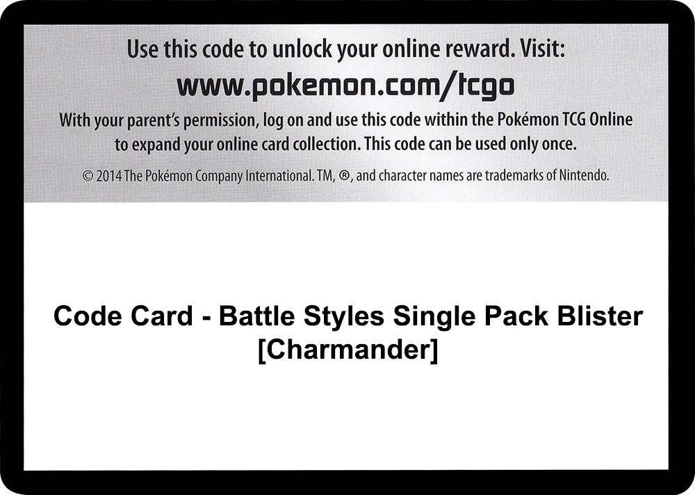 Image for Code Card - Battle Styles Single Pack Blister [Charmander] (SWSH05) - Pokemon