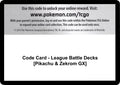 Image for Code Card - League Battle Decks [Pikachu & Zekrom GX] (MCAP) - Pokemon