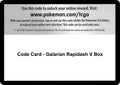 Image for Code Card - Galarian Rapidash V Box (SWSH05) - Pokemon