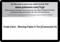 Image for Code Card - Shining Fates V Tin [Cramorant V] (SHF) - Pokemon