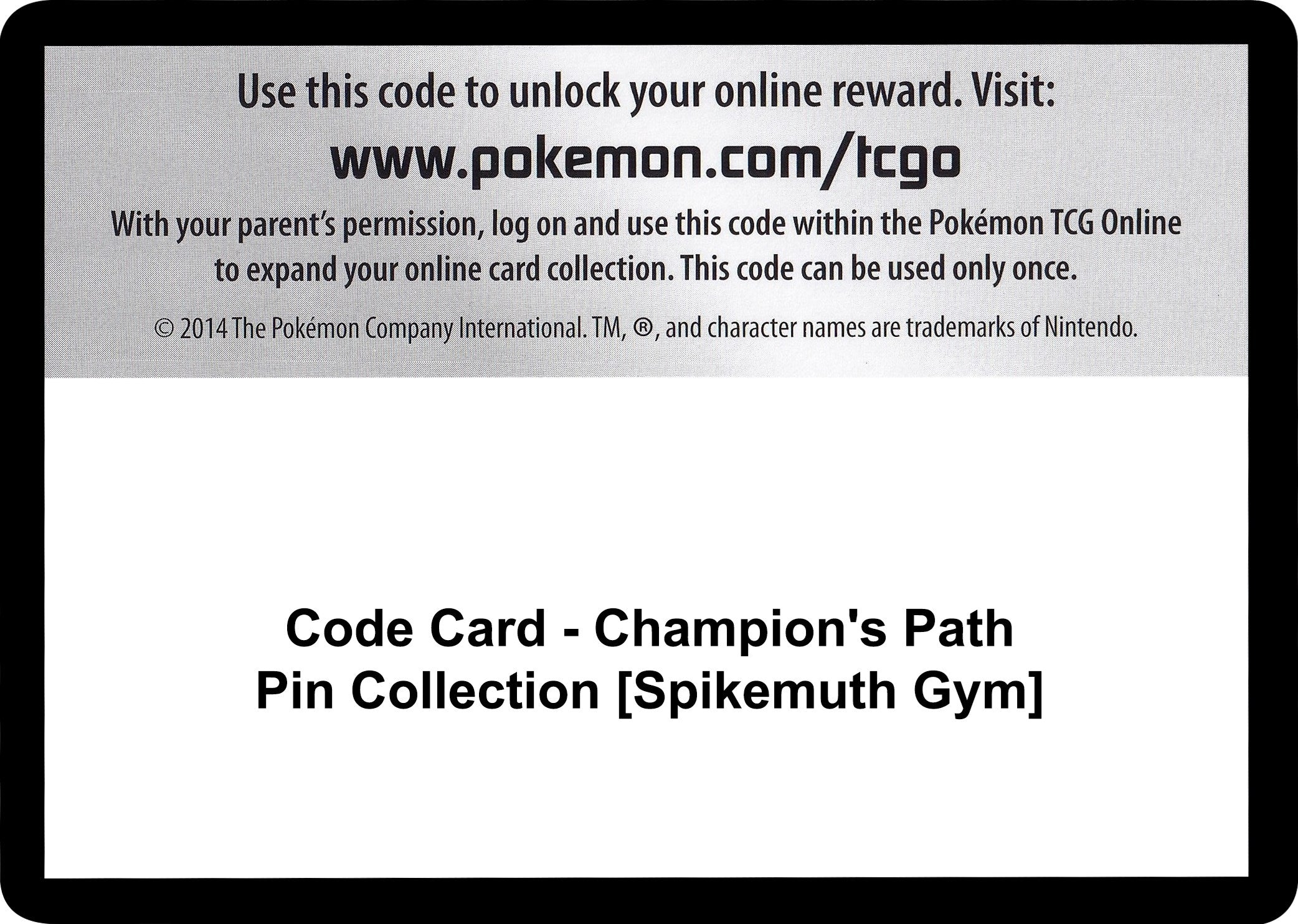 Image for Code Card - Champion's Path Pin Collection [Spikemuth Gym] (CHP) - Pokemon