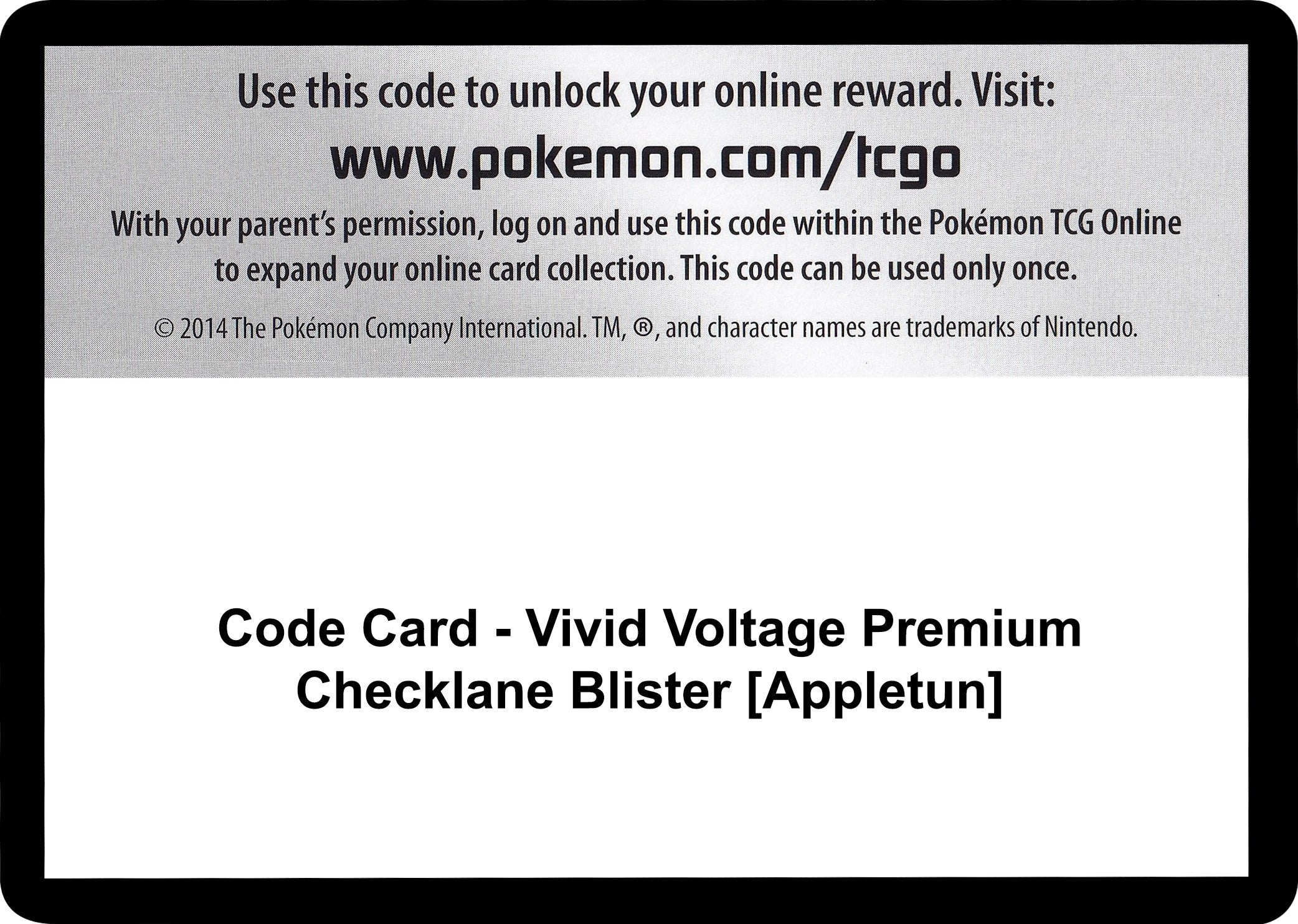Image for Code Card - Vivid Voltage Premium Checklane Blister [Appletun] (SWSH04) - Pokemon