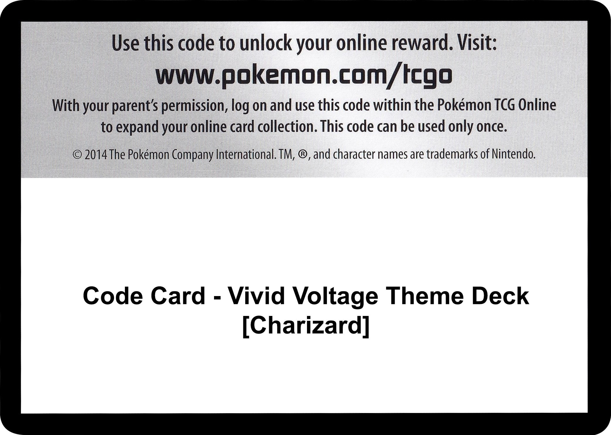 Image for Code Card - Vivid Voltage Theme Deck [Charizard] (SWSH04) - Pokemon