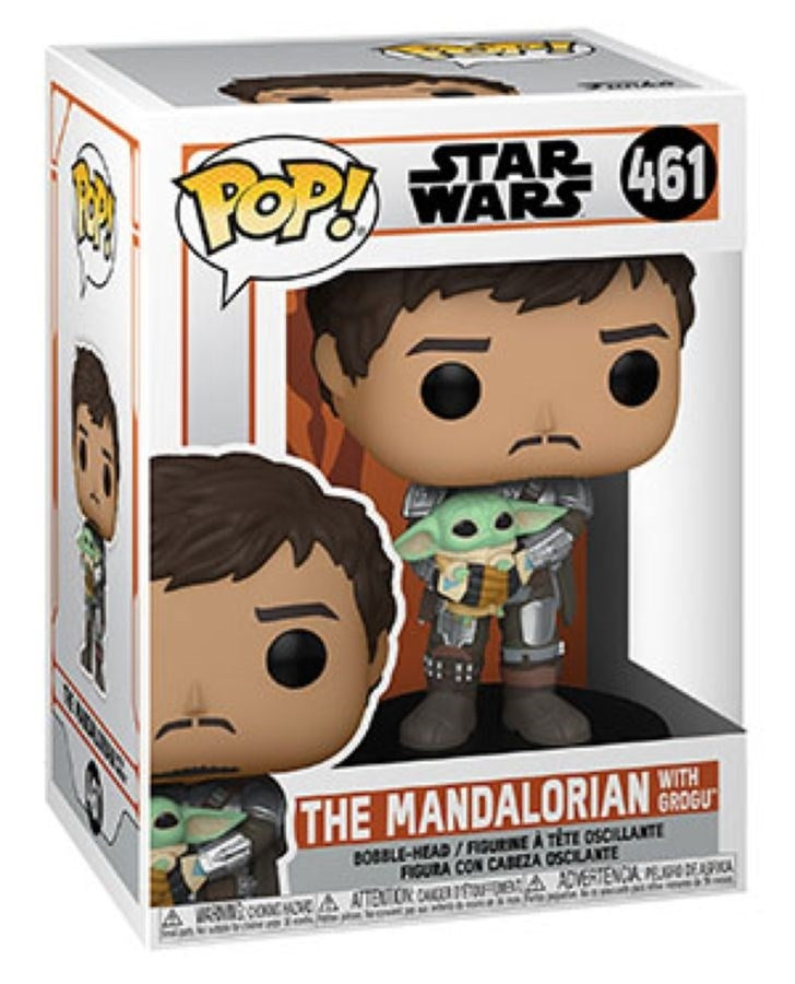 Image for Star Wars The Mandalorian: The Mandalorian with Grogu (Bobble-Head) - Funko