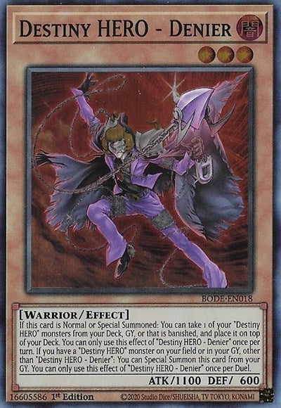 Image for Destiny HERO - Denier (BODE-EN018) (BODE) - YuGiOh