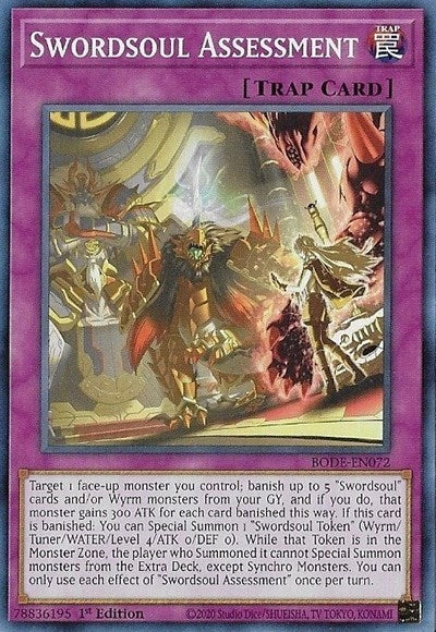 Image for Swordsoul Assessment (BODE-EN072) (BODE) - YuGiOh