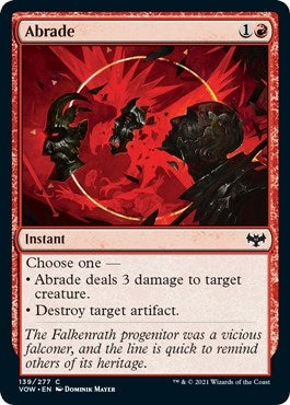 Image for Abrade (139) (Innistrad: Crimson Vow) - Magic: The Gathering
