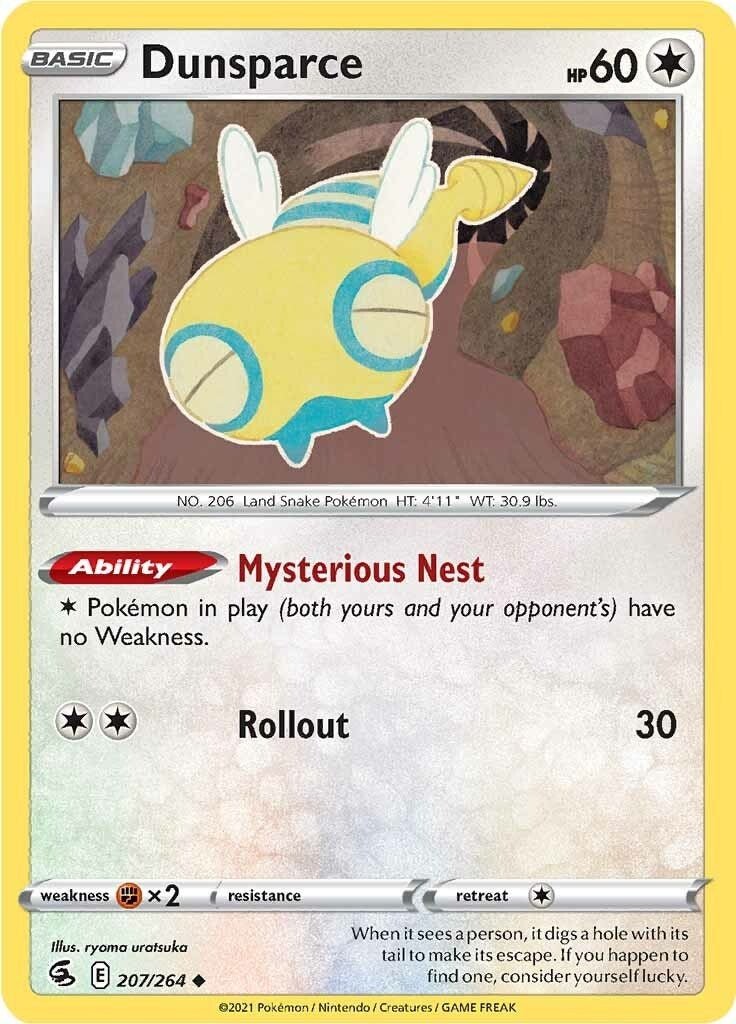 Image for Dunsparce (207/264) (SWSH08) - Pokemon