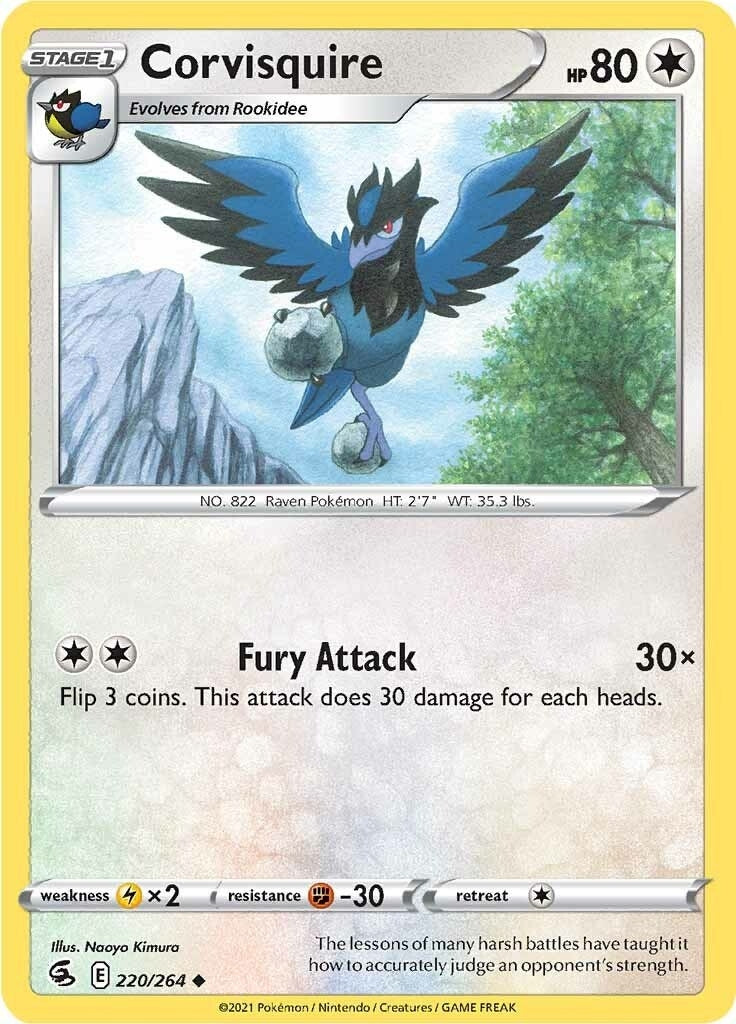 Image for Corvisquire (220/264) (SWSH08) - Pokemon