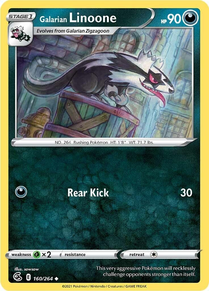 Image for Galarian Linoone (160/264) (SWSH08) - Pokemon