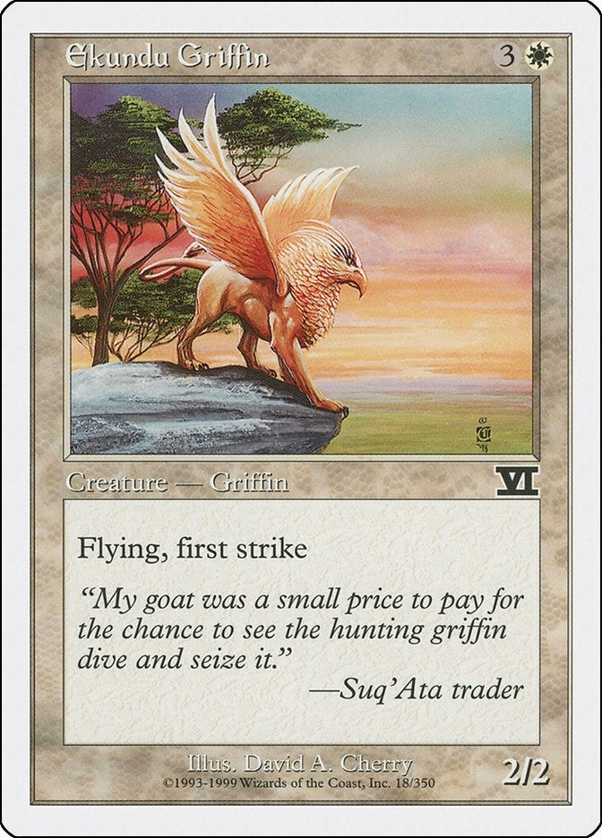 Image for Ekundu Griffin (18) (Classic Sixth Edition) - Magic: The Gathering