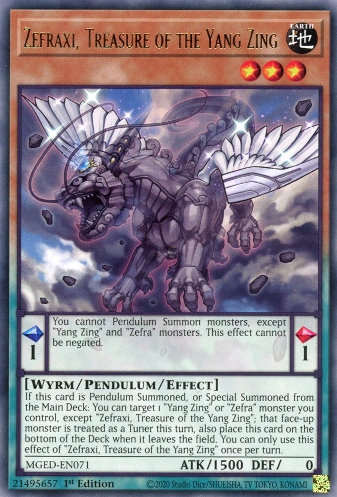 Image for Zefraxi, Treasure of the Yang Zing (MGED-EN071) (MGED) - YuGiOh