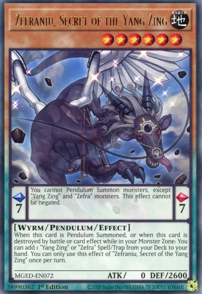 Image for Zefraniu, Secret of the Yang Zing (MGED-EN072) (MGED) - YuGiOh