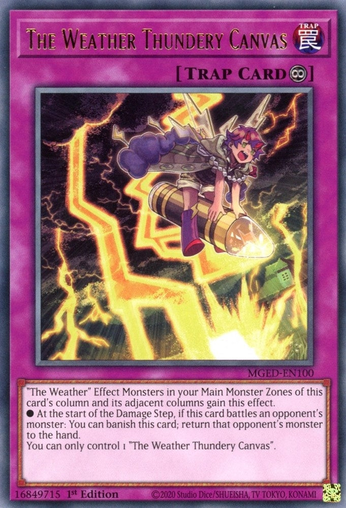 Image for The Weather Thundery Canvas (MGED-EN100) (MGED) - YuGiOh