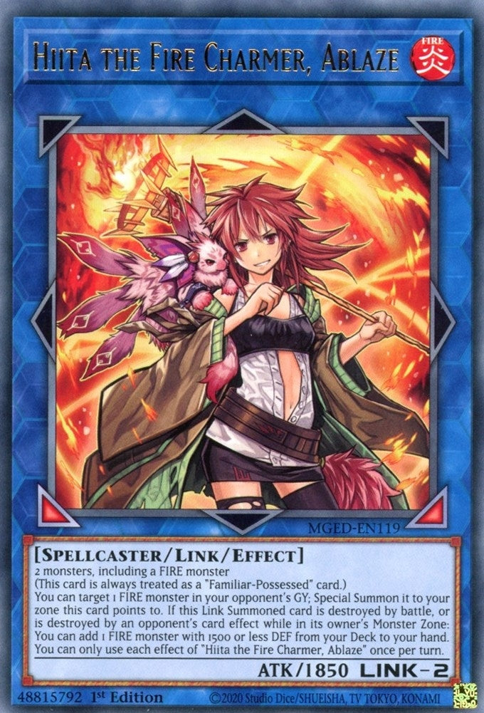 Image for Hiita the Fire Charmer, Ablaze (MGED-EN119) (MGED) - YuGiOh