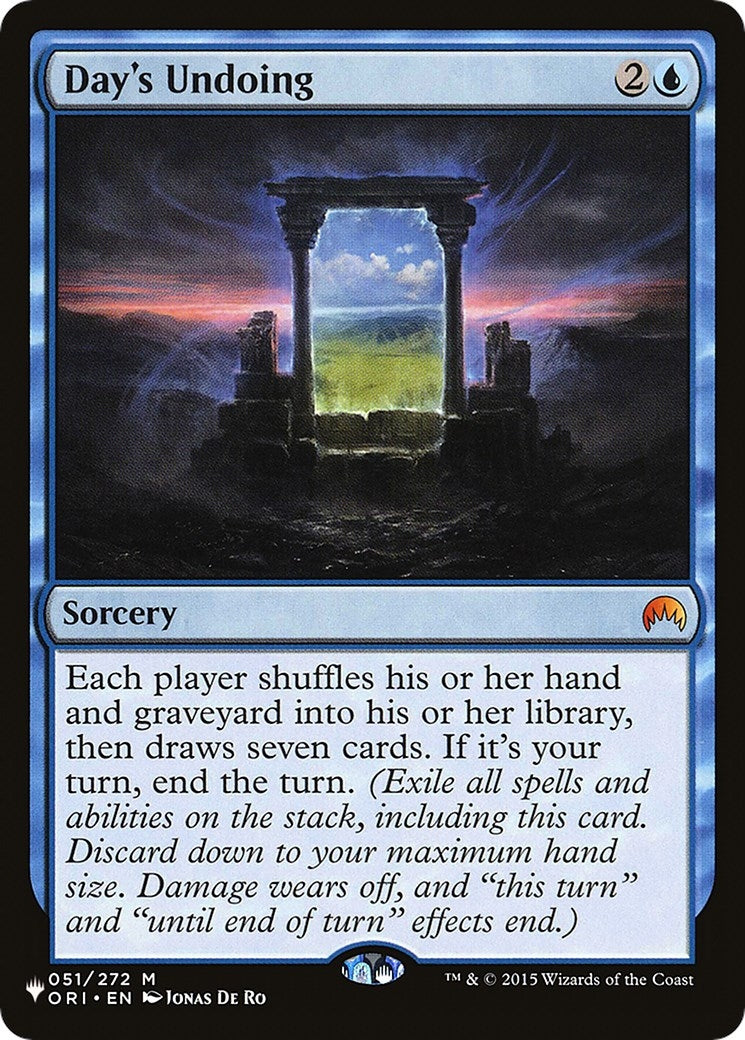 Image for Day's Undoing (051/272) (The List Reprints) - Magic: The Gathering
