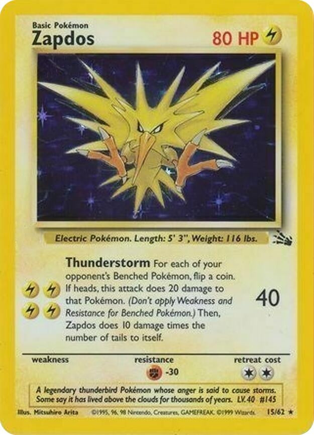 Image for Zapdos - 15/62 (Cosmos Holo) (015/062) (MCAP) - Pokemon
