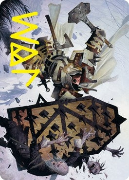 Image for Estwald Shieldbasher Art Card (Gold-Stamped Signature) (9) (Innistrad: Crimson Vow) - Magic: The Gathering