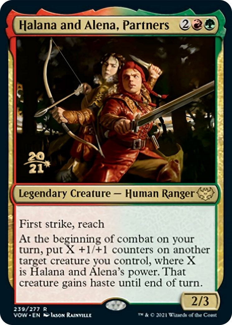 Image for Halana and Alena, Partners (239) (Prerelease Cards) - Magic: The Gathering