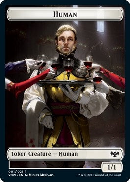 Image for Human (001) // Wolf (014) Double-Sided Token (1 // 14) (Innistrad: Crimson Vow) - Magic: The Gathering