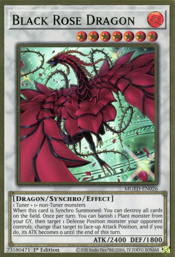 Black Rose Dragon (Alternate Art) (MGED-EN026) (MGED)