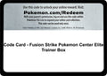 Image for Code Card - Fusion Strike Pokemon Center Elite Trainer Box (SWSH08) - Pokemon