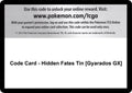 Image for Code Card - Hidden Fates Tin [Gyarados GX] (HIF) - Pokemon