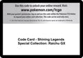 Image for Code Card - Shining Legends Special Collection: Raichu GX (SHL) - Pokemon