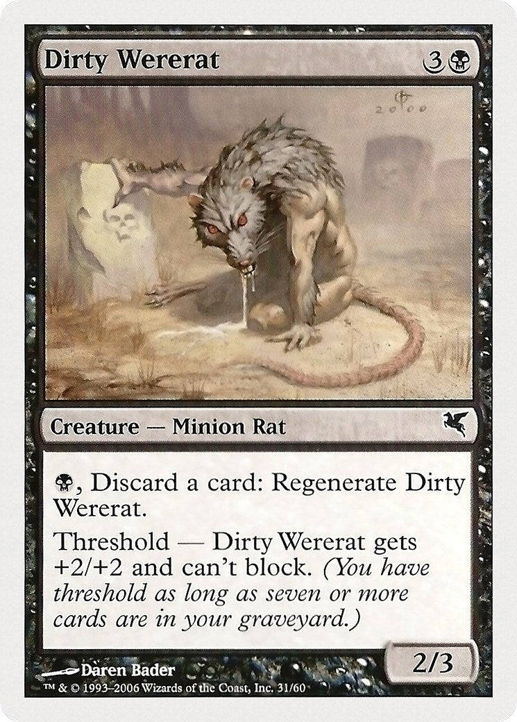 Image for Dirty Wererat (31) (31) (Magic Encyclopedia 2005 (Salvat/Hachette)) - Magic: The Gathering