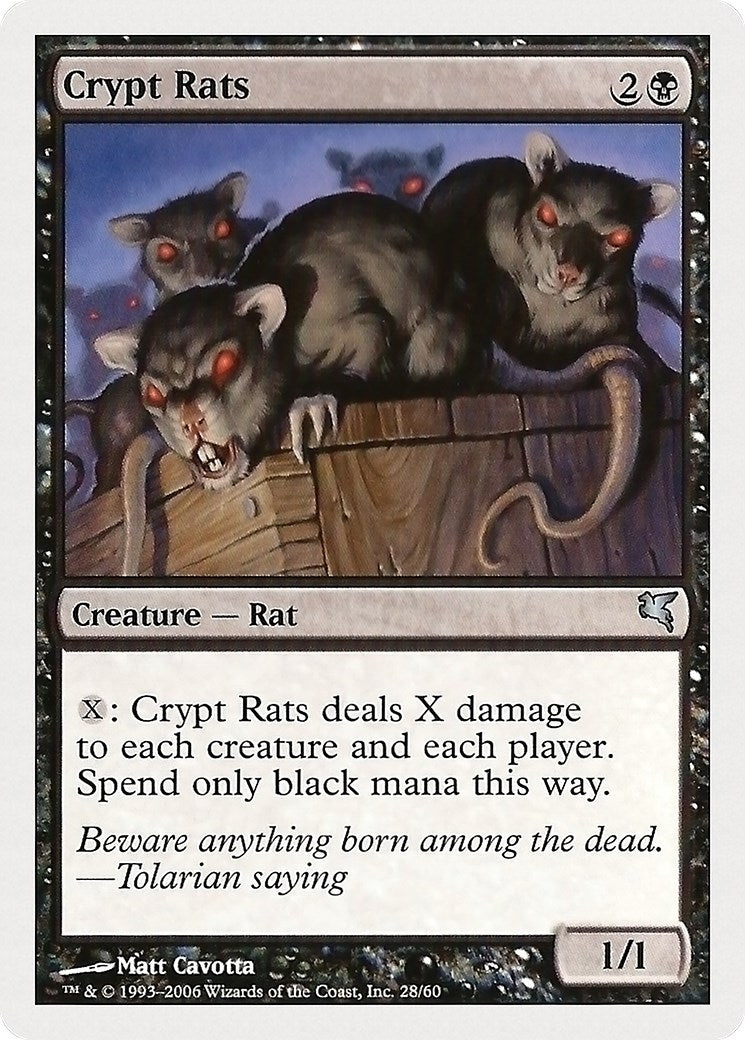 Image for Crypt Rats (28) (Magic Encyclopedia 2005 (Salvat/Hachette)) - Magic: The Gathering