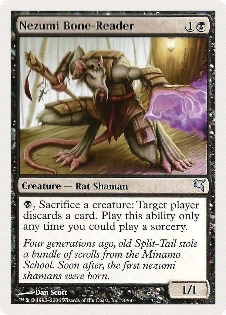 Image for Nezumi Bone-Reader (50) (Magic Encyclopedia 2005 (Salvat/Hachette)) - Magic: The Gathering