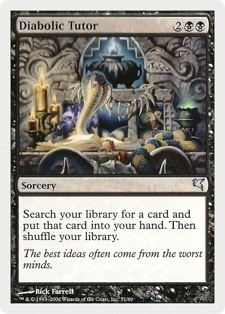 Image for Diabolic Tutor (51) (Magic Encyclopedia 2005 (Salvat/Hachette)) - Magic: The Gathering
