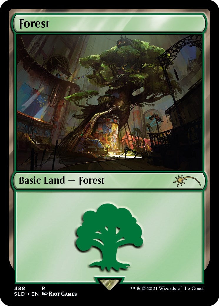 Image for Forest (Secret Lair x Arcane: Lands) (488) (Secret Lair Drop Series) - Magic: The Gathering