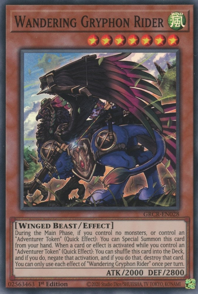 Image for Wandering Gryphon Rider (GRCR-EN028) (GRCR) - YuGiOh