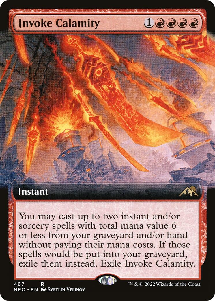 Image for Invoke Calamity (Extended Art) (467) (Kamigawa: Neon Dynasty) - Magic: The Gathering