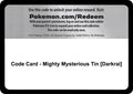 Image for Code Card - Mighty Mysterious Tin [Darkrai] (MCAP) - Pokemon