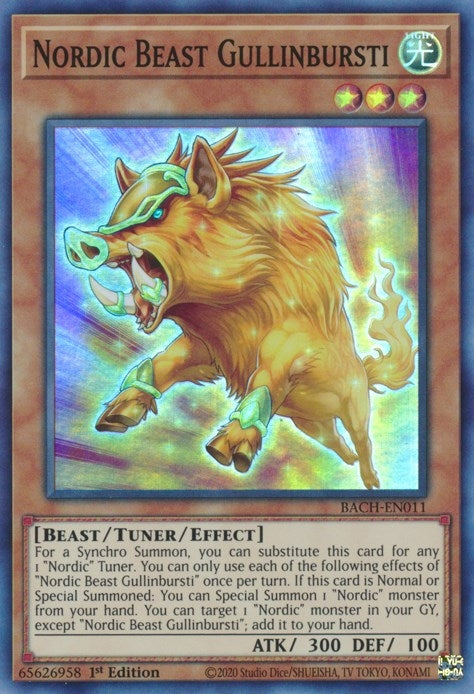 Image for Nordic Beast Gullinbursti (BACH-EN011) (BACH) - YuGiOh