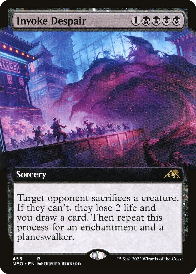Image for Invoke Despair (Extended Art) (455) (Kamigawa: Neon Dynasty) - Magic: The Gathering