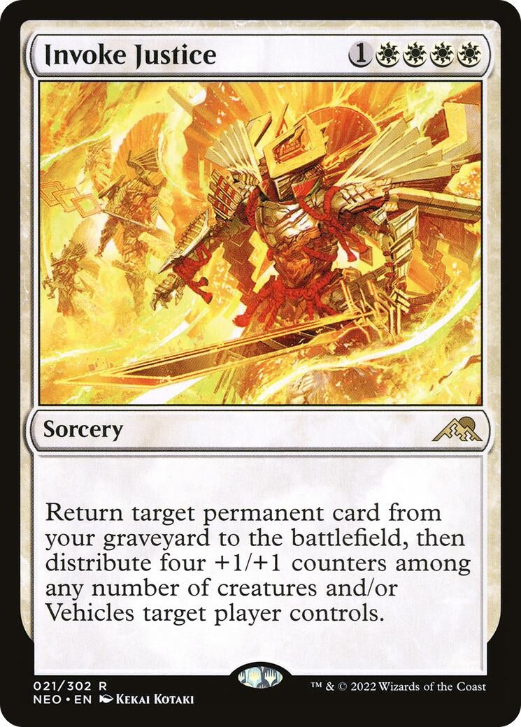 Image for Invoke Justice (21) (Kamigawa: Neon Dynasty) - Magic: The Gathering