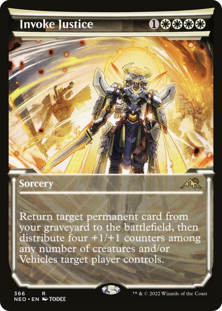 Image for Invoke Justice (Showcase) (366) (Kamigawa: Neon Dynasty) - Magic: The Gathering