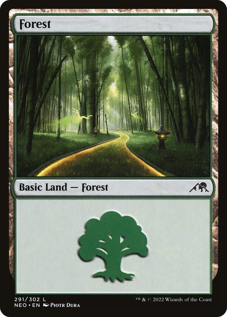 Image for Forest (291) (291) (Kamigawa: Neon Dynasty) - Magic: The Gathering