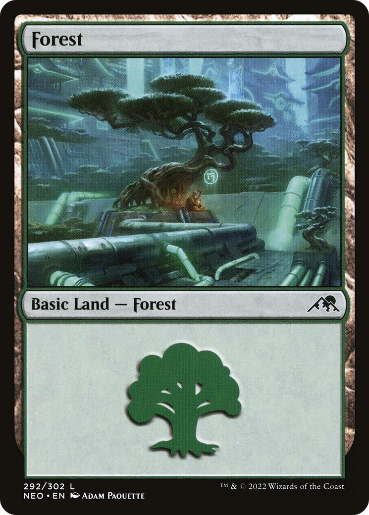 Image for Forest (292) (292) (Kamigawa: Neon Dynasty) - Magic: The Gathering
